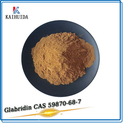 Glabridine matières premières cosmétiques naturelles Blanchissant de la peau soluble dans l' eau Poudre de réglisse CAS 59870-68-7